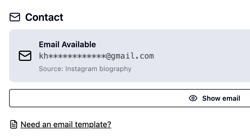 Tokfluence contact info extraction — get influencer emails