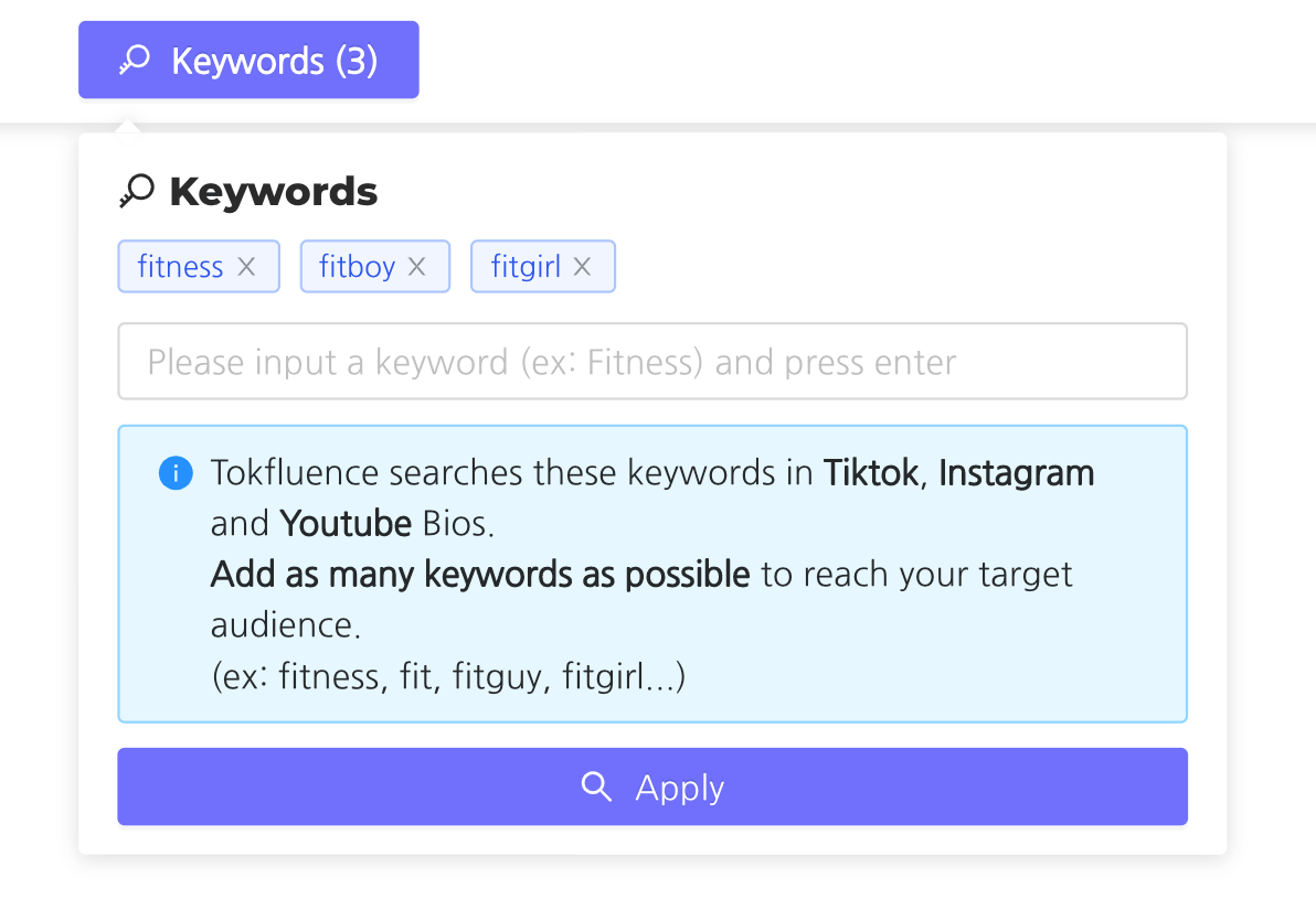 tiktok search keywords